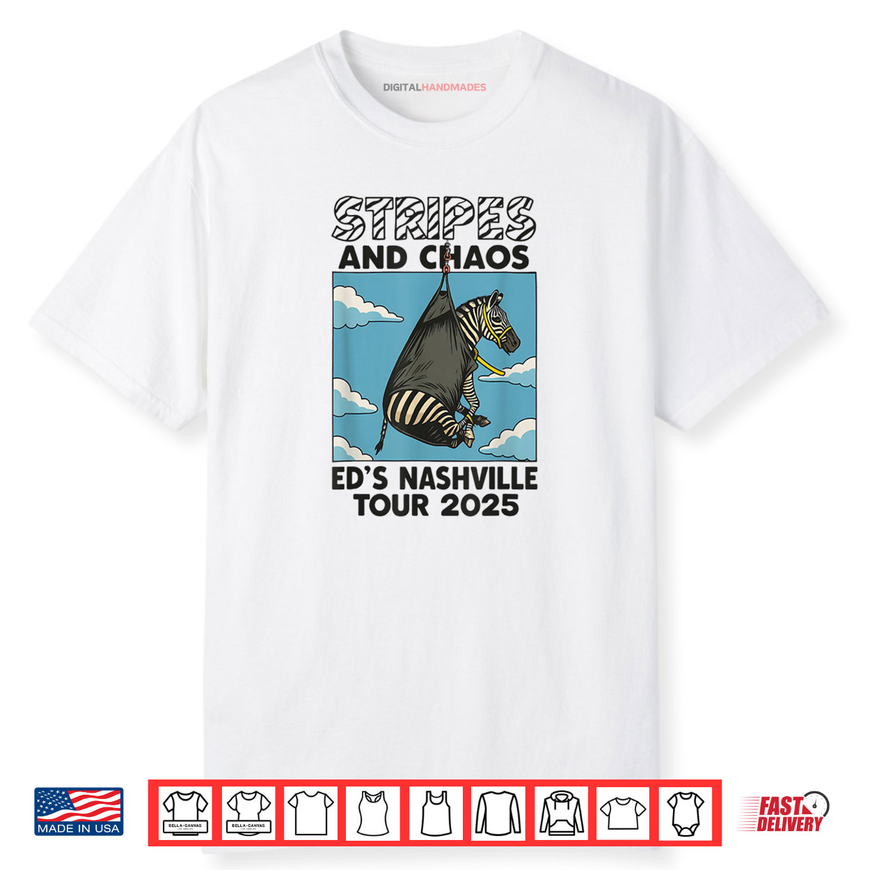 Stripes And Chaos Ed’s Nashville Tour 2025 Zebra Design Shirt Stripes And Chaos Ed’s Nashville Tour 2025 Zebra Design Shirt