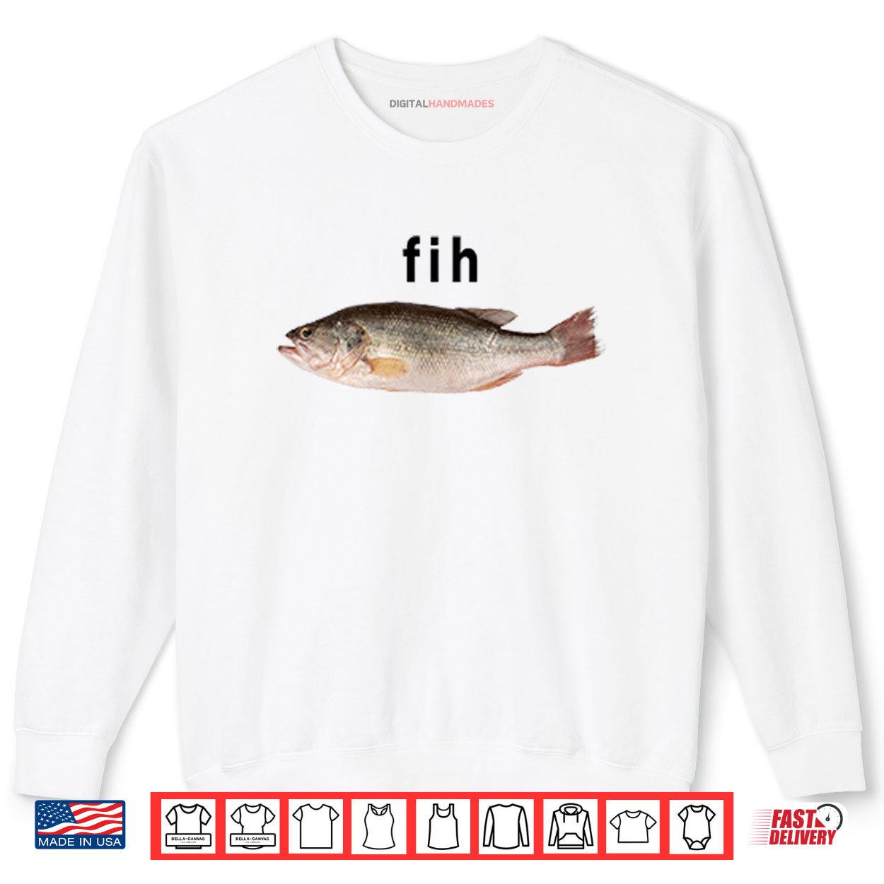 Fih Funny Misspelled Fish Meme Shirt Fih Funny Misspelled Fish Meme Shirt