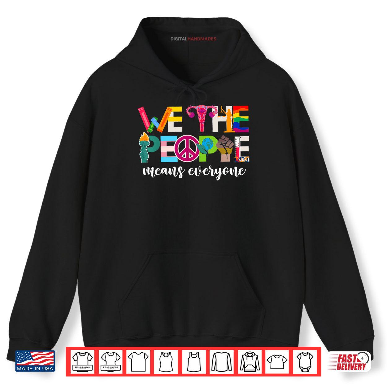 We The People Means Everyone USA LGBTQ Pride Month Equality Shirt We The People Means Everyone USA LGBTQ Pride Month Equality Shirt