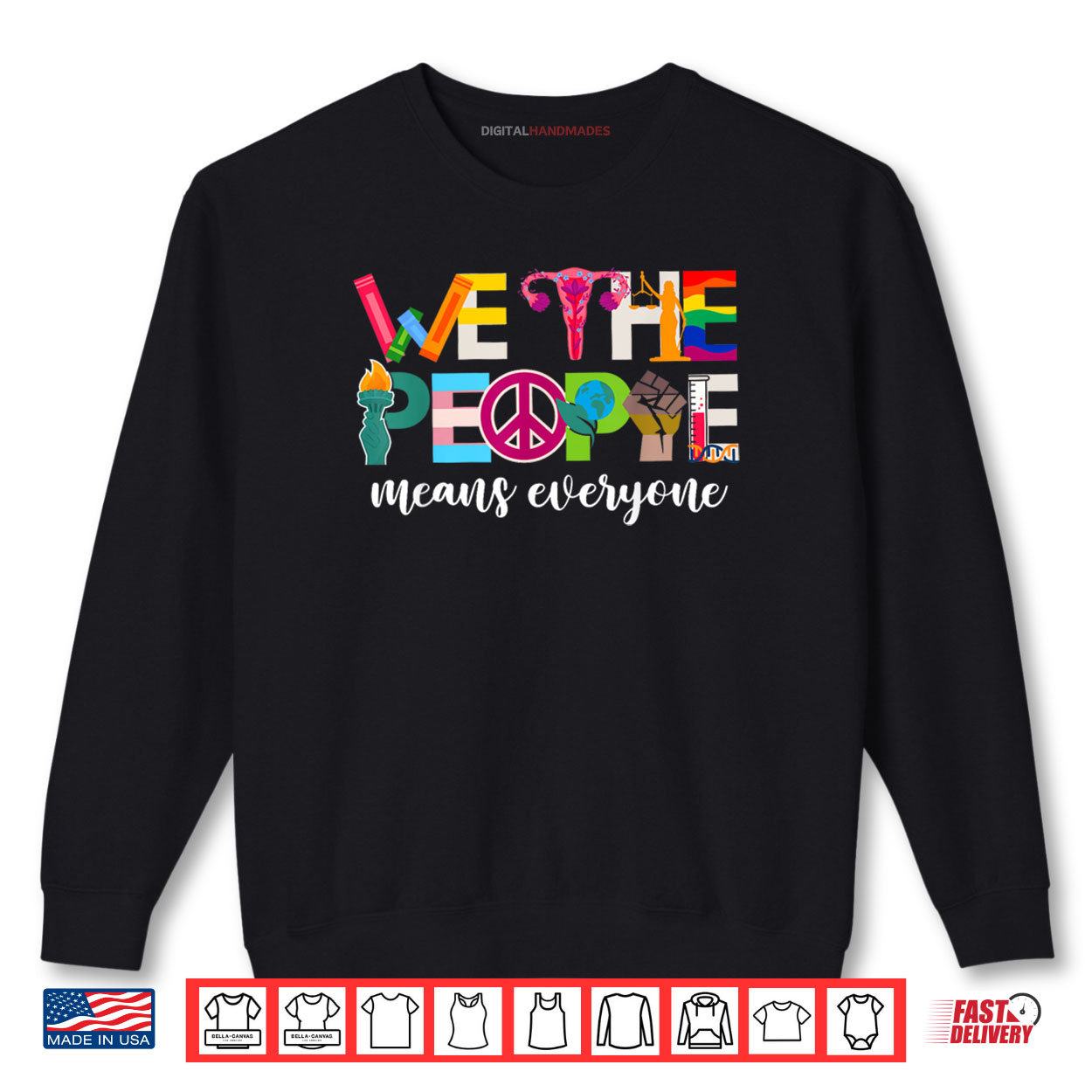 We The People Means Everyone USA LGBTQ Pride Month Equality Shirt We The People Means Everyone USA LGBTQ Pride Month Equality Shirt