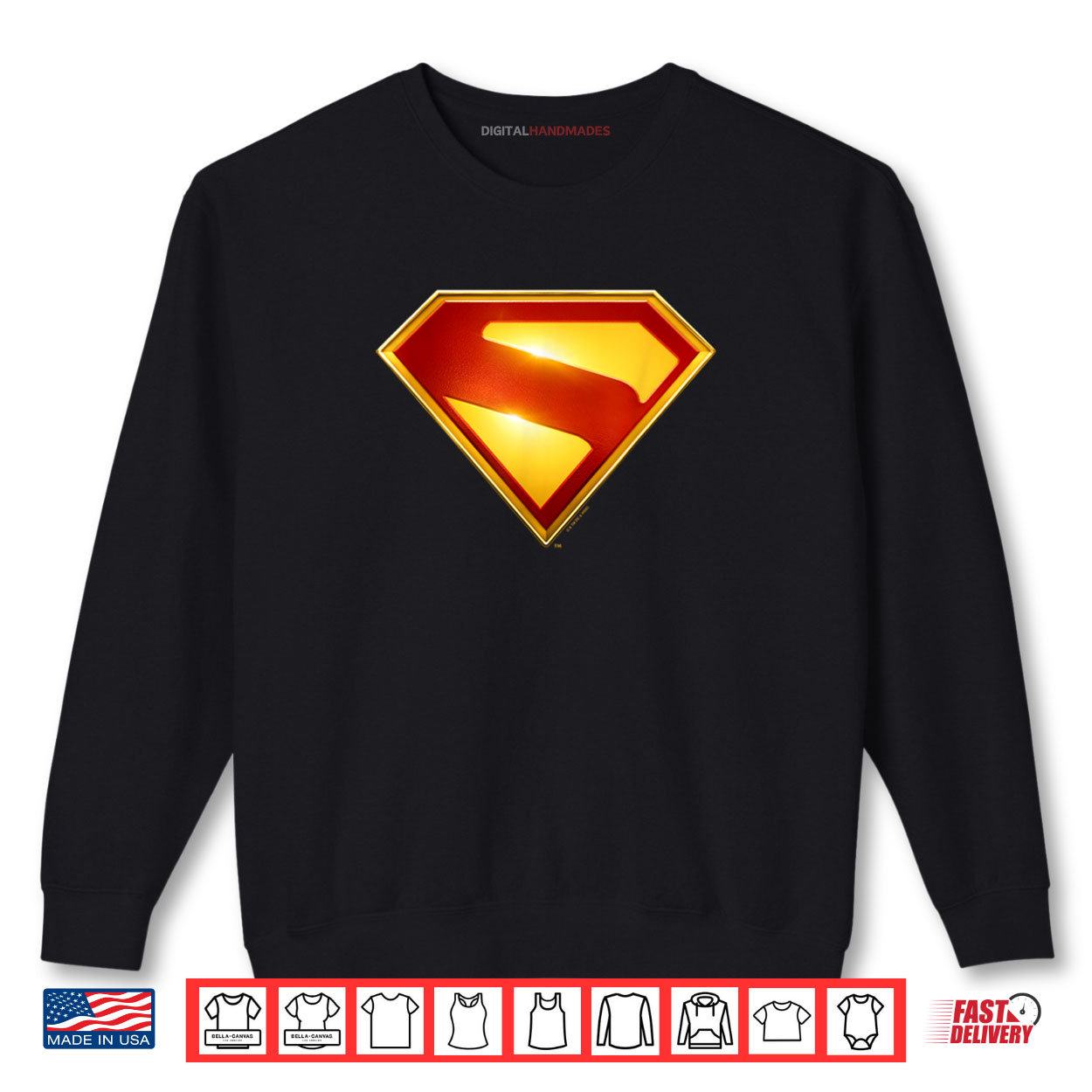 Superman (2025) Modern S Shield Shiny Chest Emblem Shirt 1 Sweatshirt Superman 2025 Modern S Shield Shiny Chest Emblem Shirt digitalhandmades