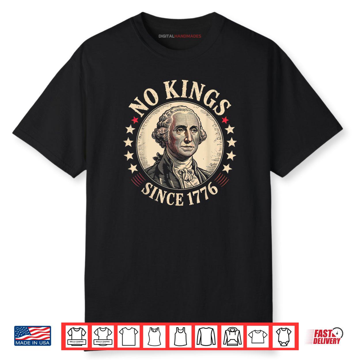 No Kings In America 1776 Shirt