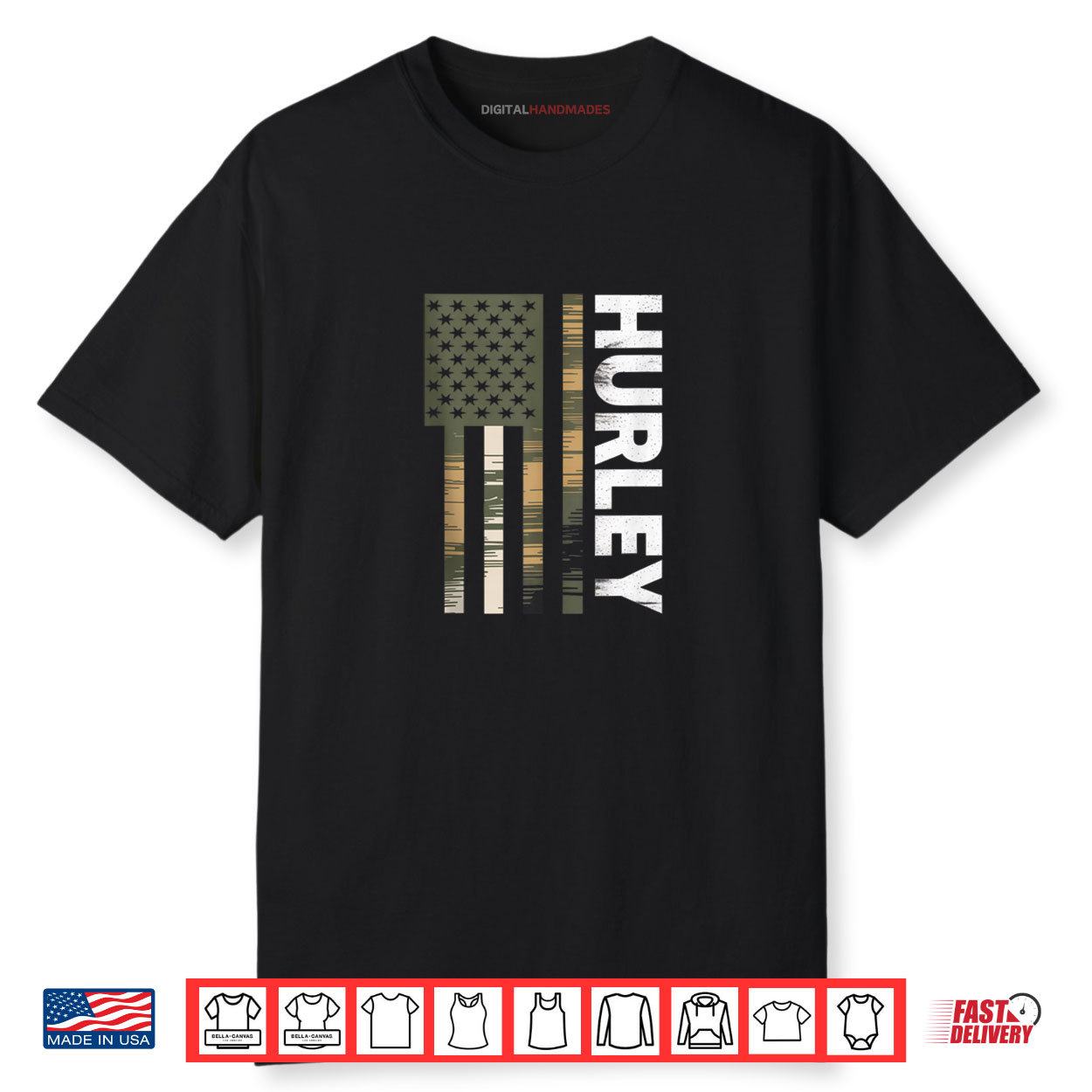 4th July Hurley KY Vintage Us American Flag Retro Shirt