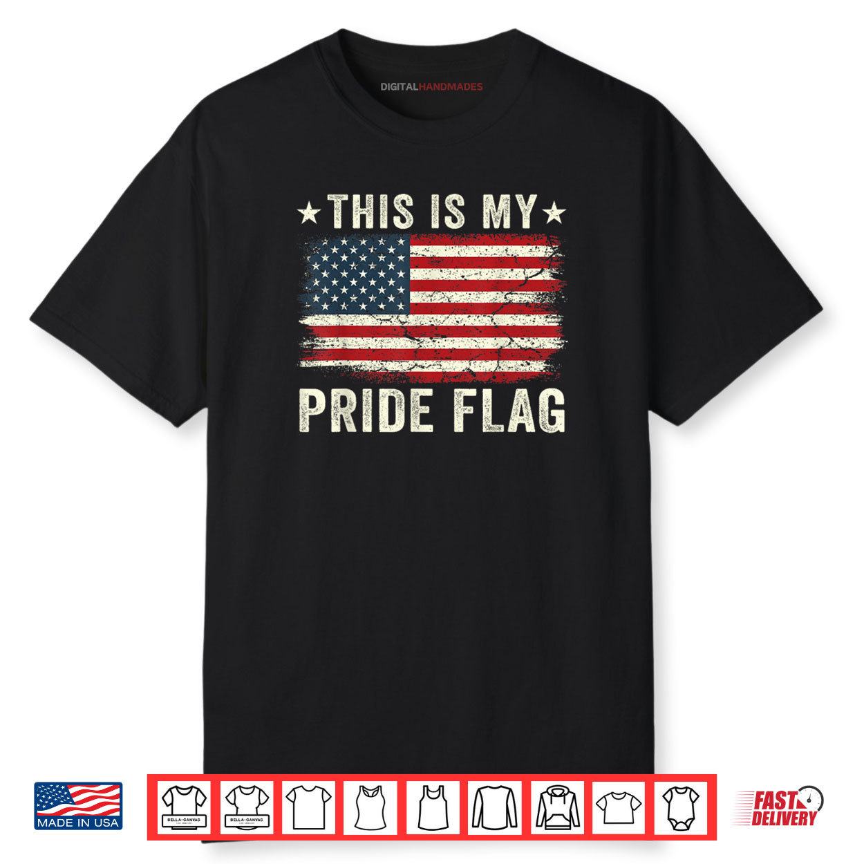 This Is My Pride Flag USA American 4th of July Shirt