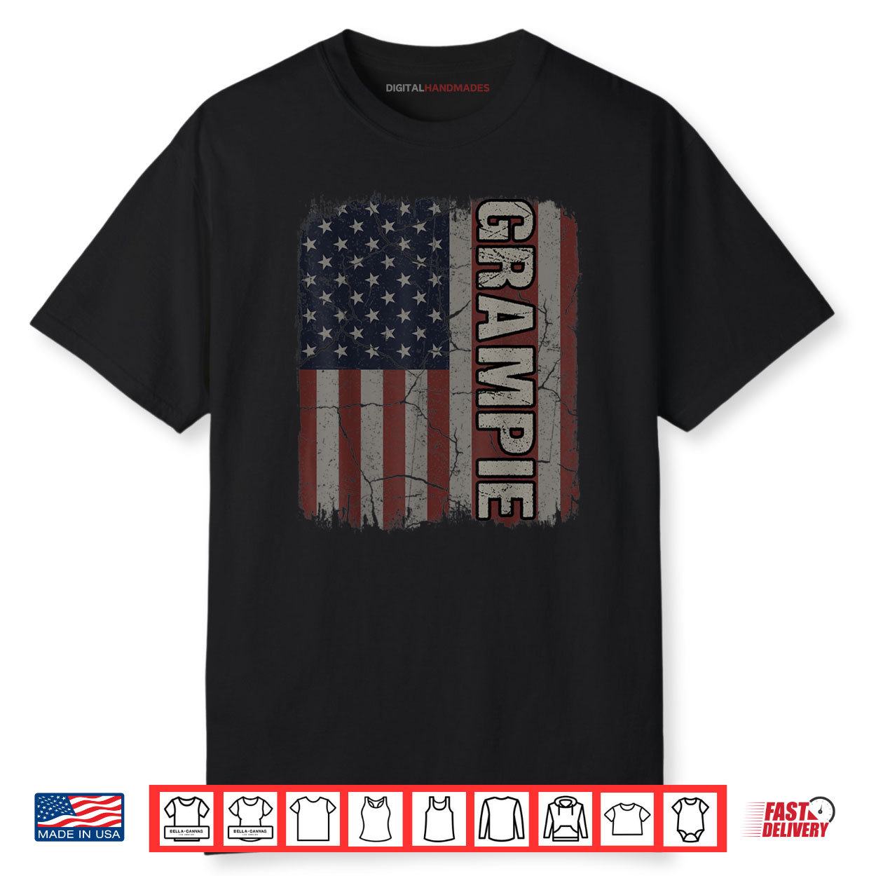Grampie American Flag Vintage 4th of July Shirt