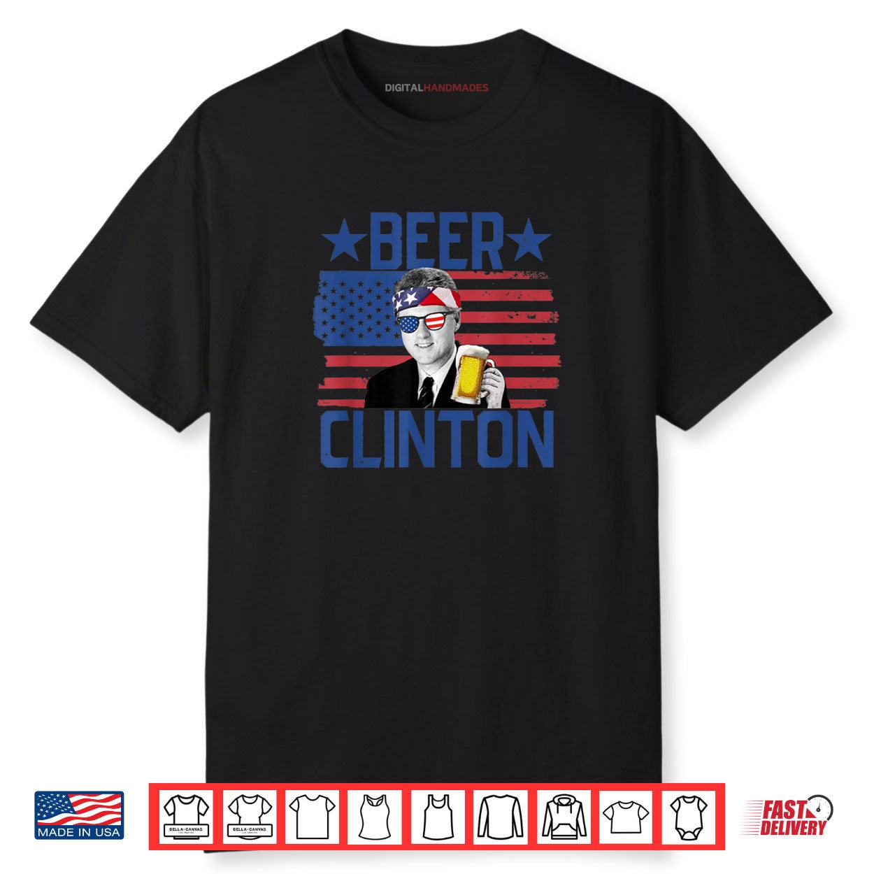 Beer Clinton 4th Of July Drinking President Bill Clinton Shirt