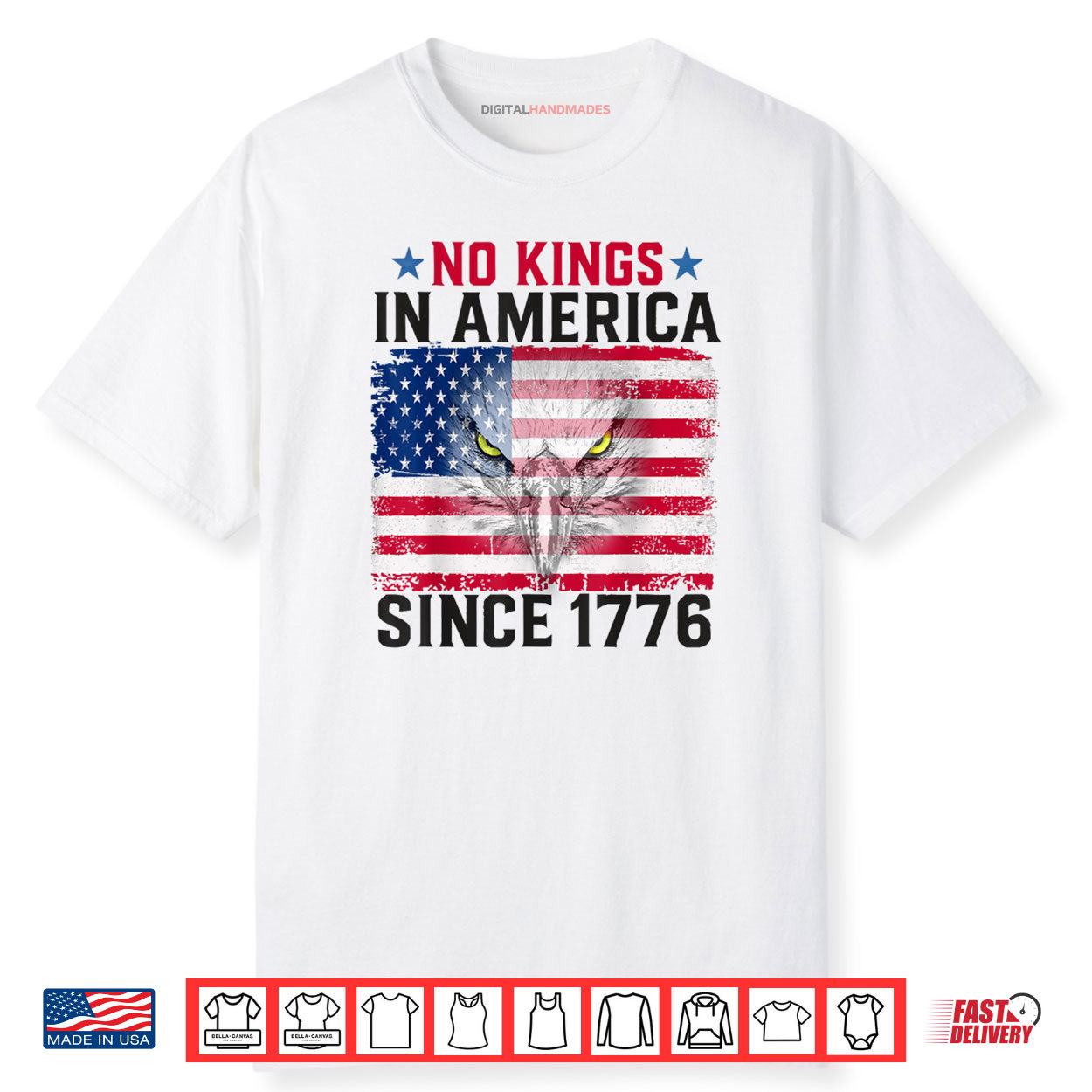 No Kings In America Since 1776 TShirt