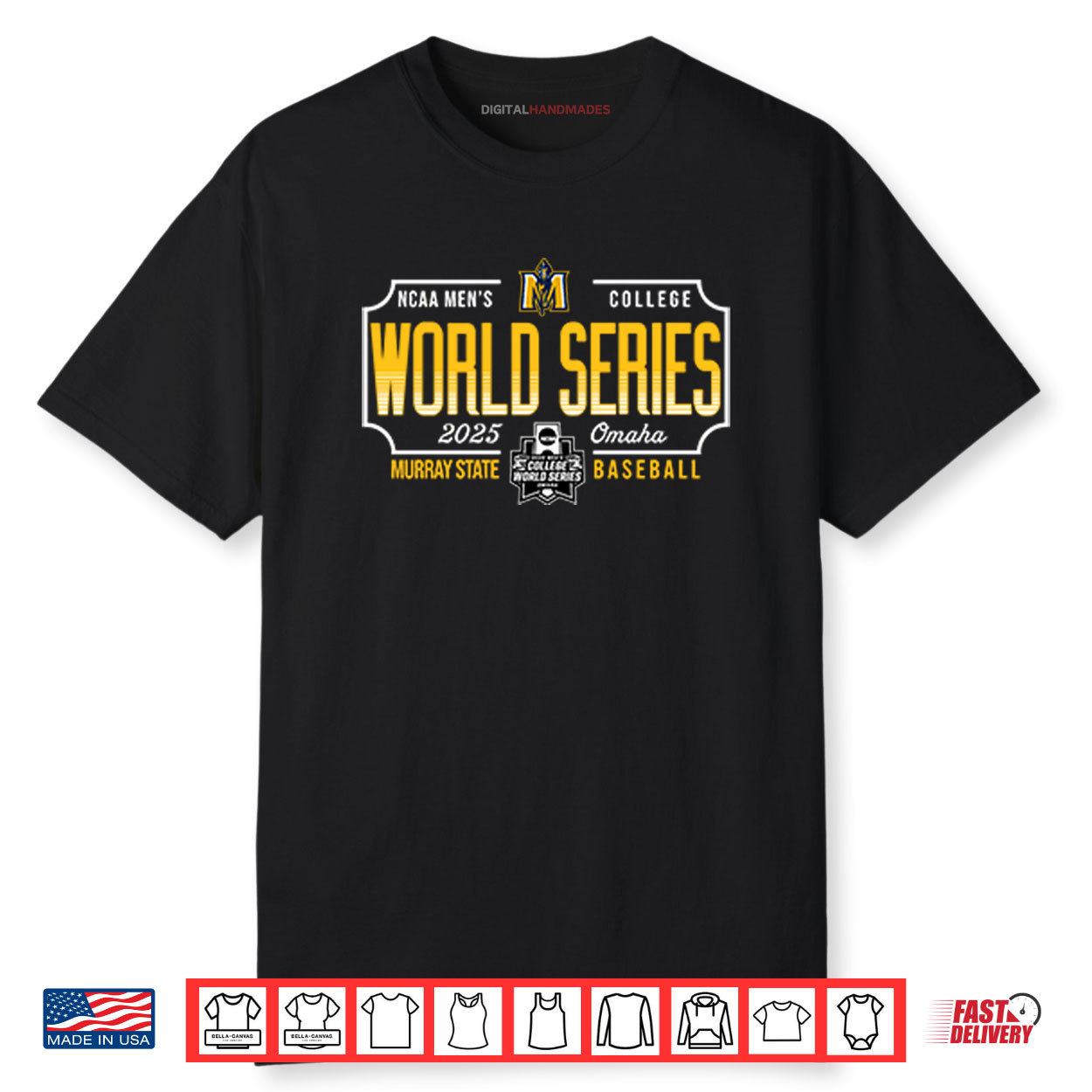 Murray State Racers NCAA Men’s 2025 College World Series Baseball Shirt