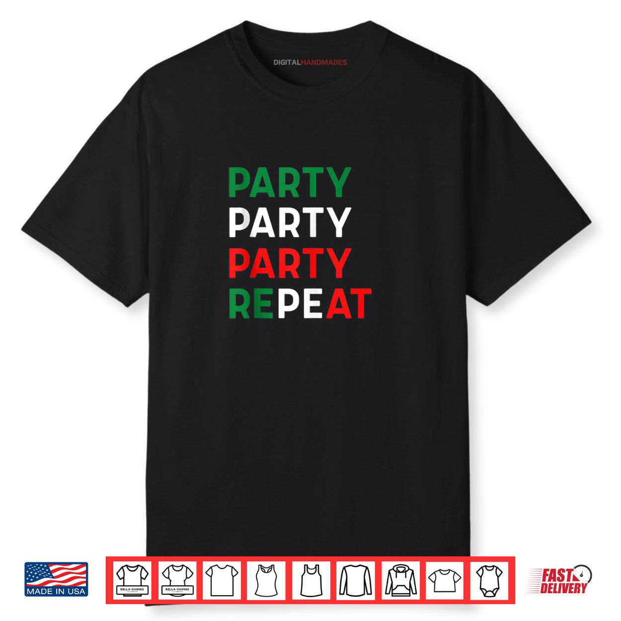 Party Party Party Repeat Family Vacation Shirt