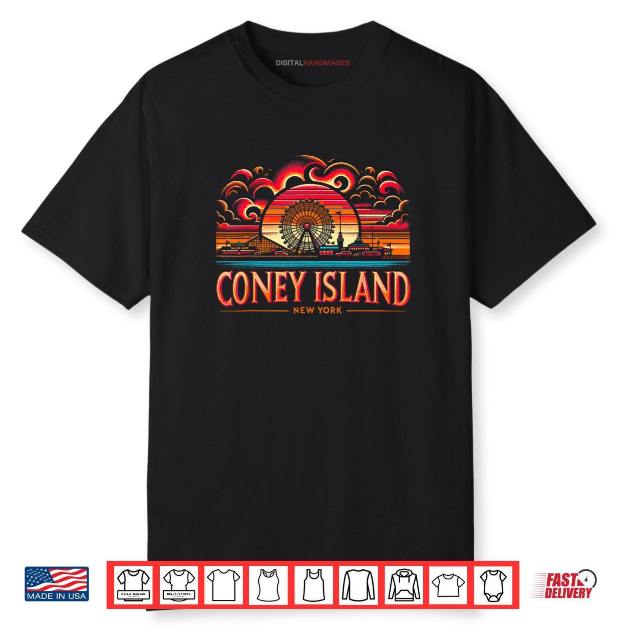 Coney Island New York Travel Summer Family Vacation Shirt