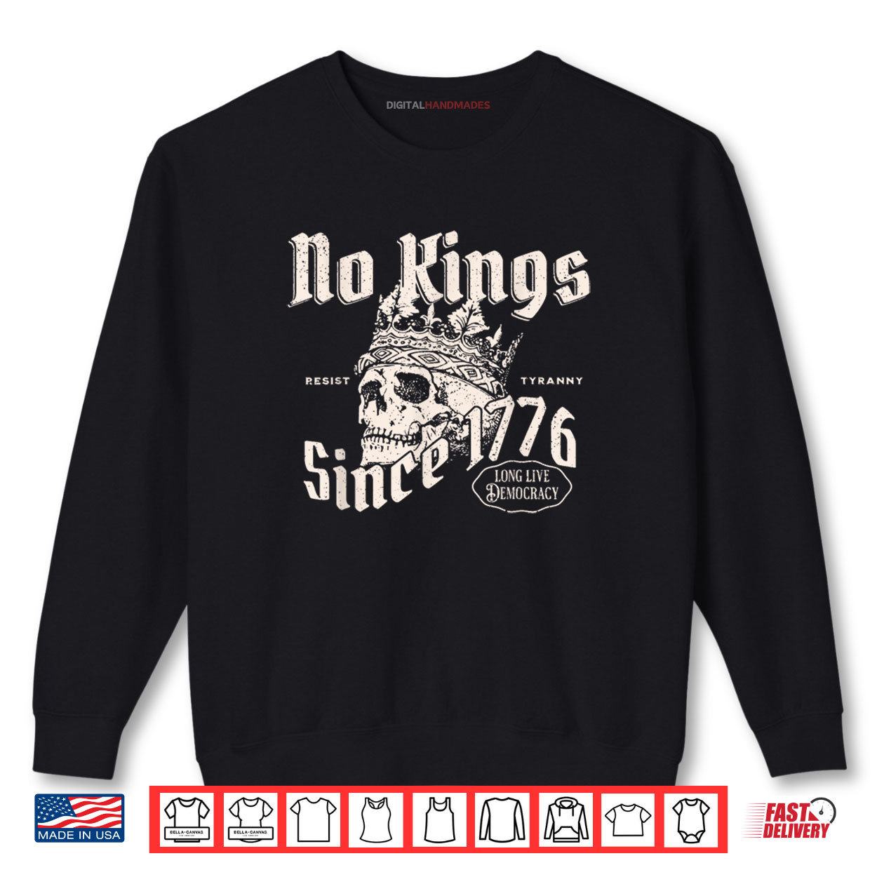 My Wife Beats Me Shirt 1 Sweatshirt No Kings Since 1776 Skull Shirt