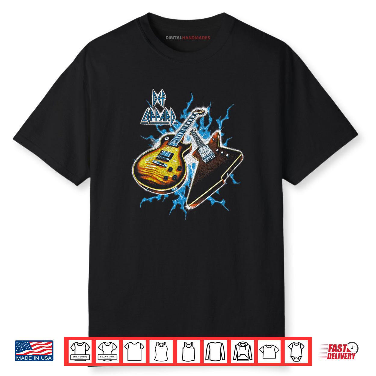 Def Leppard Amazon Exclusive Guitar Tour 2025 Shirt