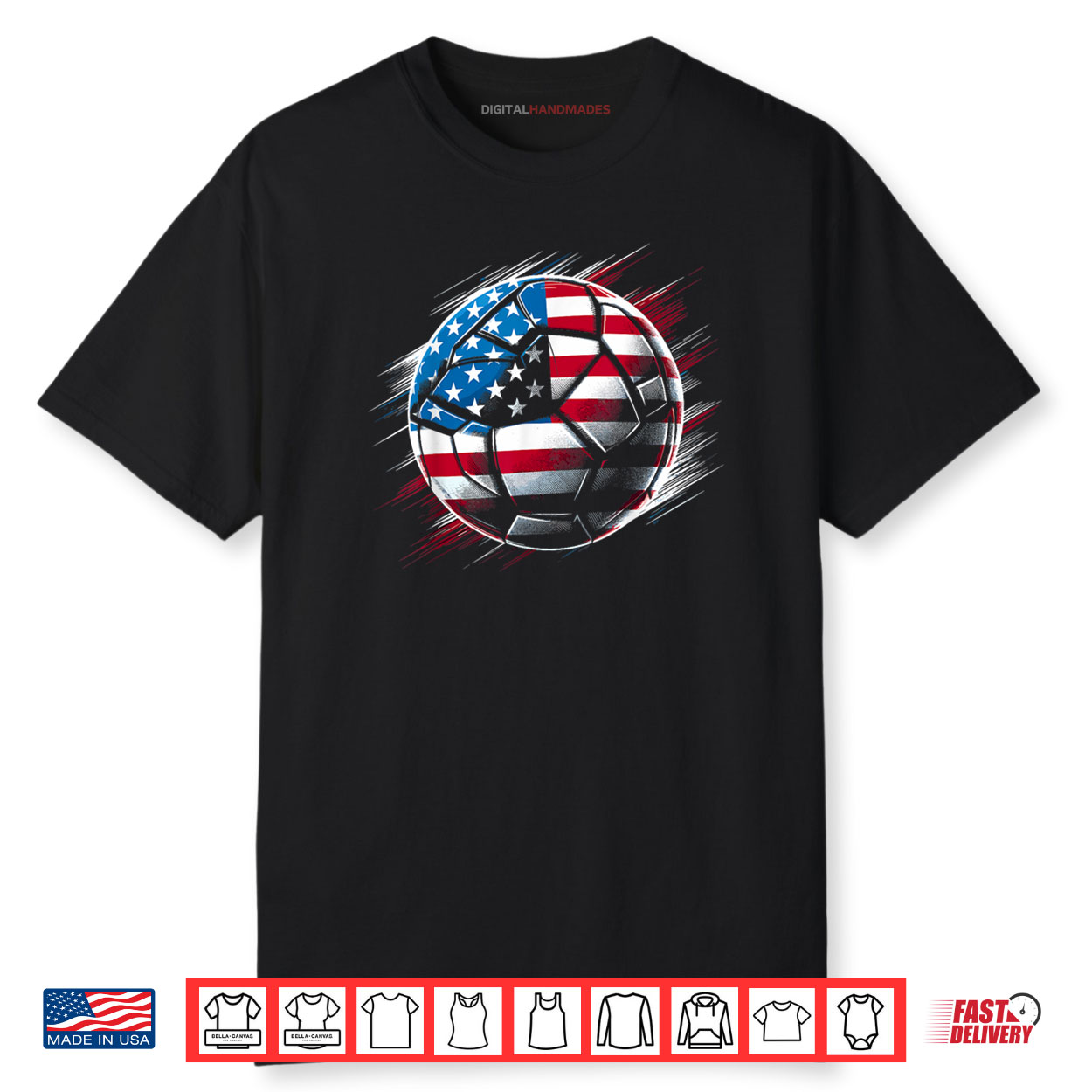 Soccer Ball 4th of July Patriotic Shirt