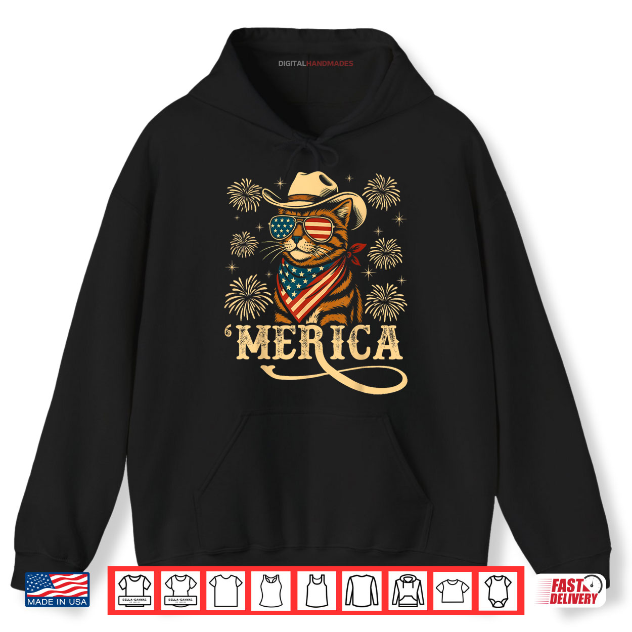 Siberian Husky American Flag 4th Of July Patriotic Dog Lover Shirt 2 Hoodie USA Merica Cat 4th of July Men Women Kids Funny Patriotic Shirt