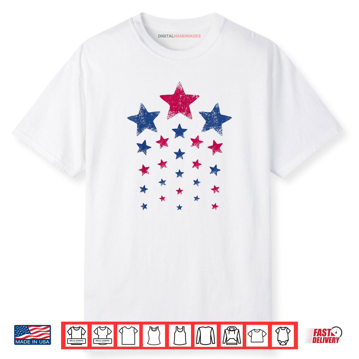 Patriotic American Pride Stars 4th Of July Shirt