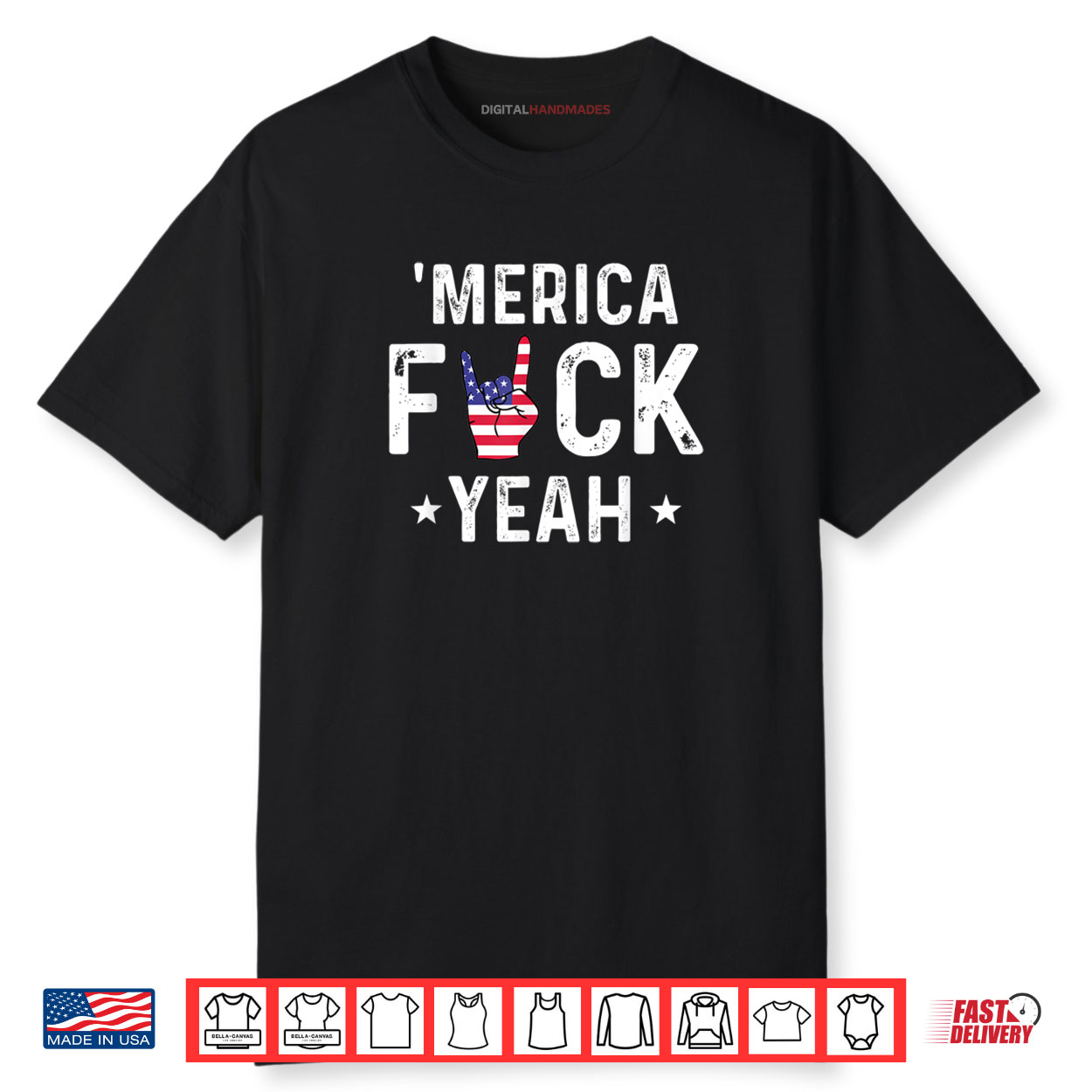 Funny Merica Fuck Yeah 4th Of July Shirt