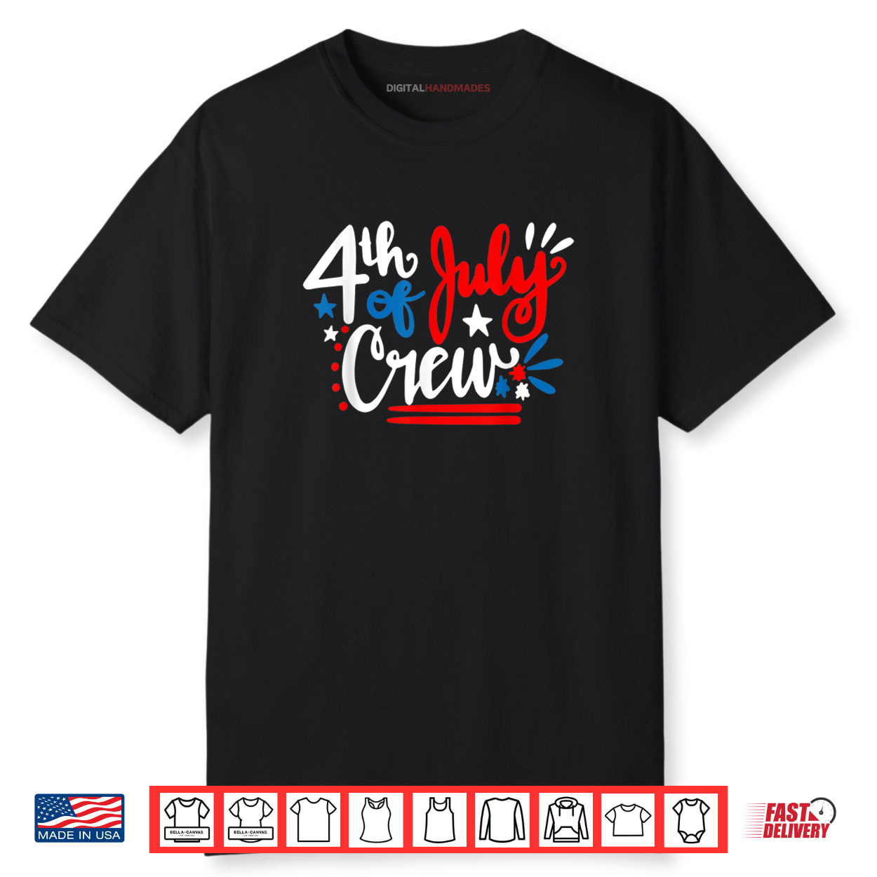 4th Of July Crew Shirt Independence Day Family Matching Shirt