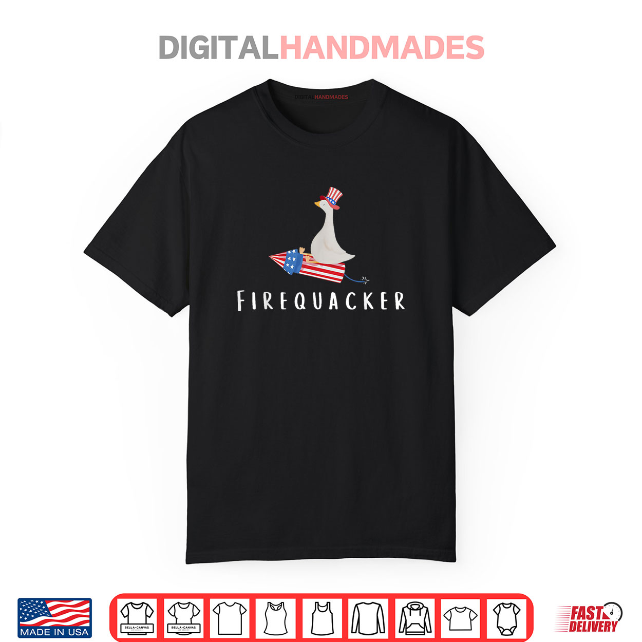 Fire Quacker Funny Meme Goose Fireworks America 4th Of July Shirt