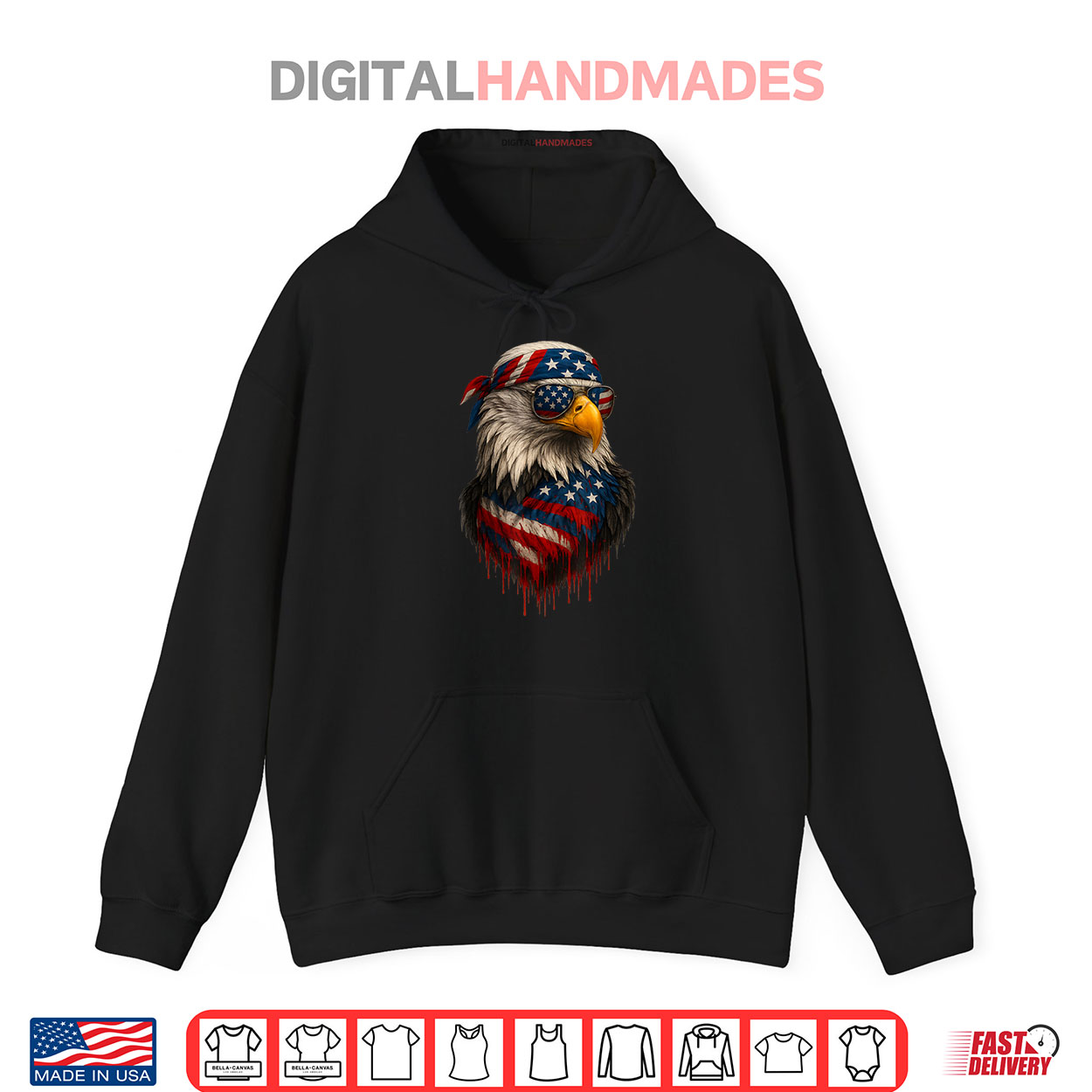 American Flag Eagle Patriotic 4th of July Men Boy Bald Eagle Shirt 2 Hoodie American Flag Eagle Patriotic 4th of July Men Boy Bald Eagle Shirt