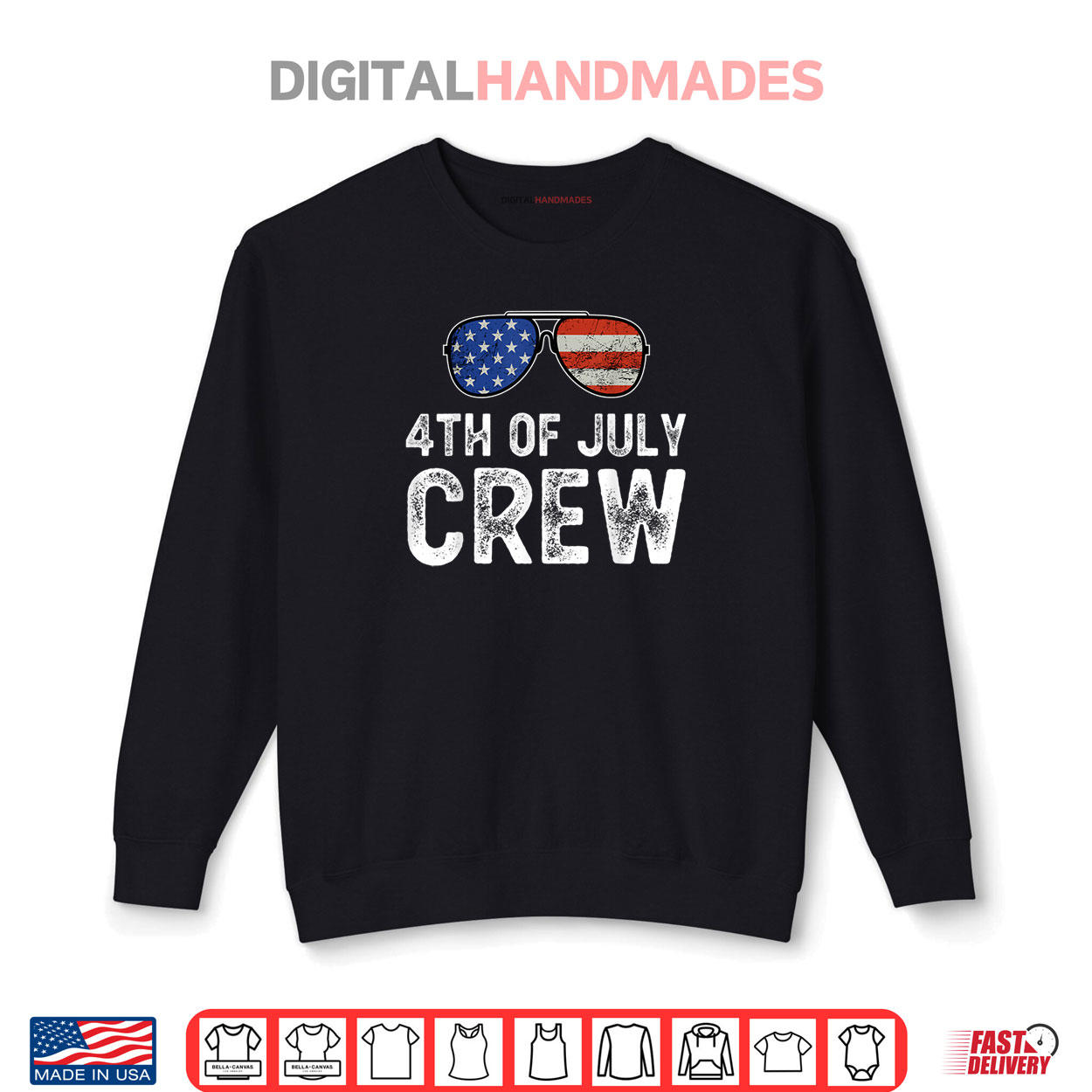 4th of July Crew Matching Family Outfits Shirt 1 Sweatshirt 4th of July Crew Matching Family Outfits Shirt