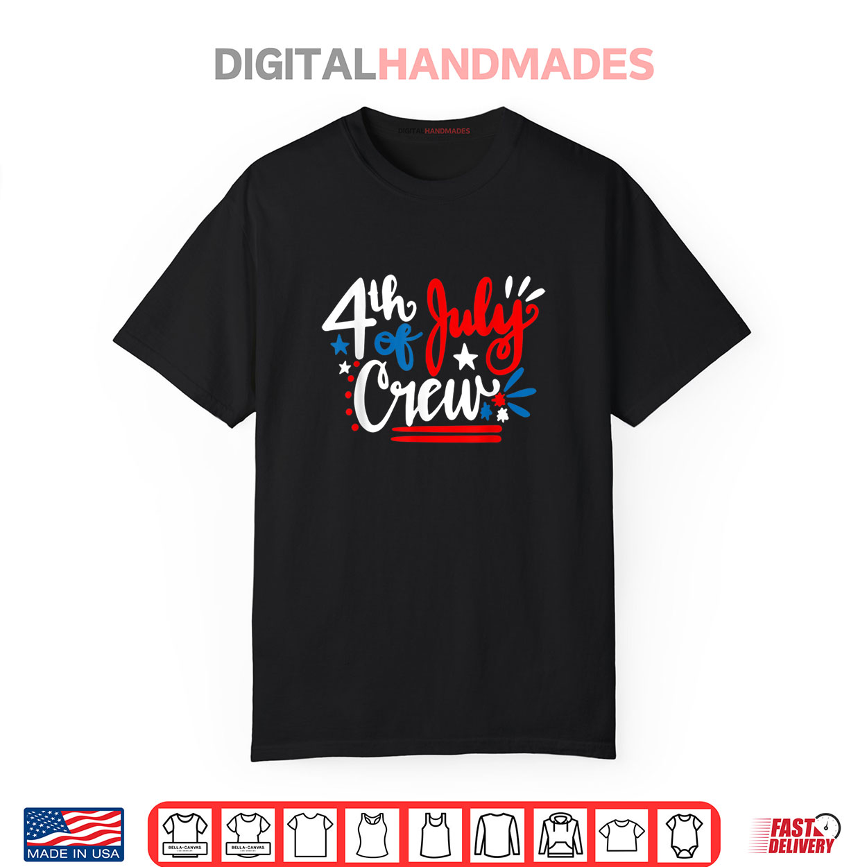4th Of July Crew Independence Day Family Matching Shirt