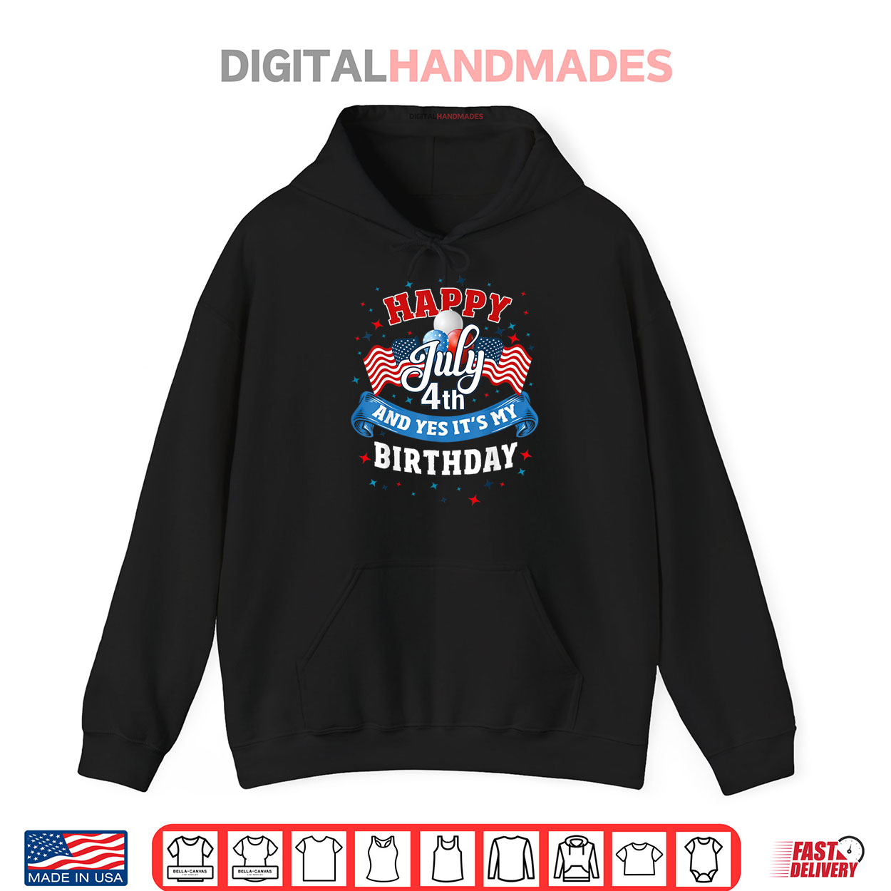 4th of July Birthday Shirt American Flag Happy July 4th Shirt 2 Hoodie 4th of July Birthday Shirt American Flag Happy July 4th Shirt