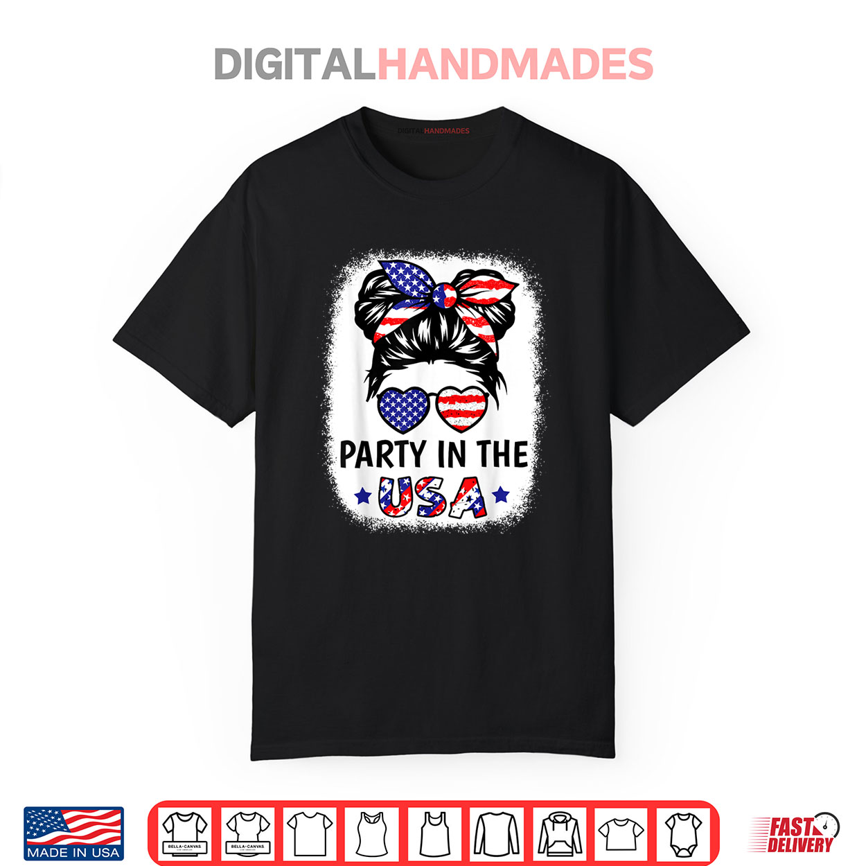 4th July American Flag Party In USA Patriotic Girl Daughter Shirt