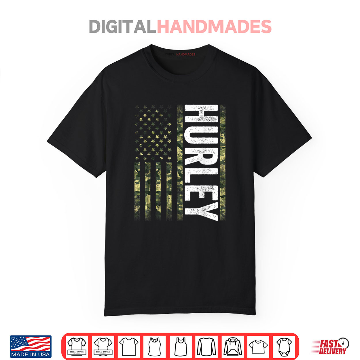 Hurley KY Vintage Us American Flag Retro Shirt