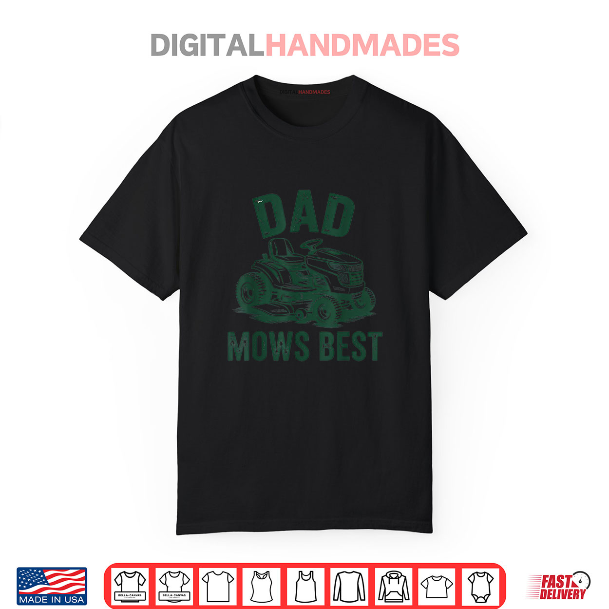 Dad Mows Best Funny Cool Dad Fathers Day 2025 Shirt