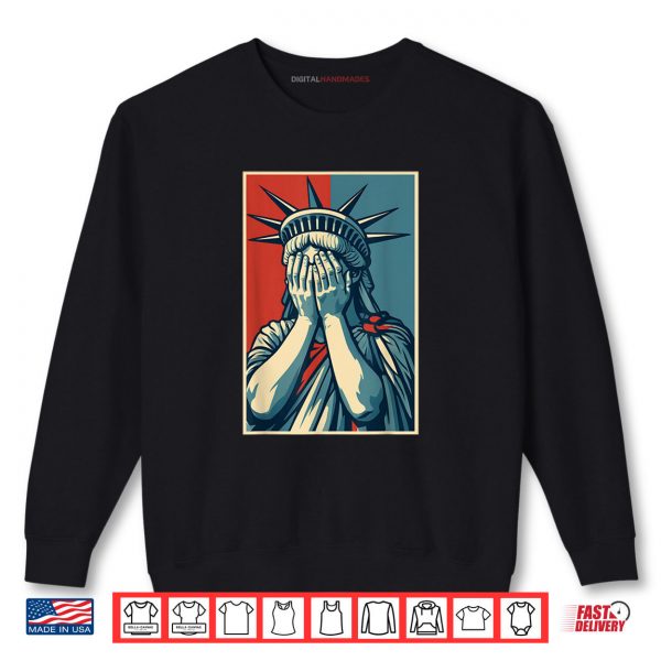 Sweatshirt Statue of Liberty Covering Her Face Art Shirt digitalhandmades