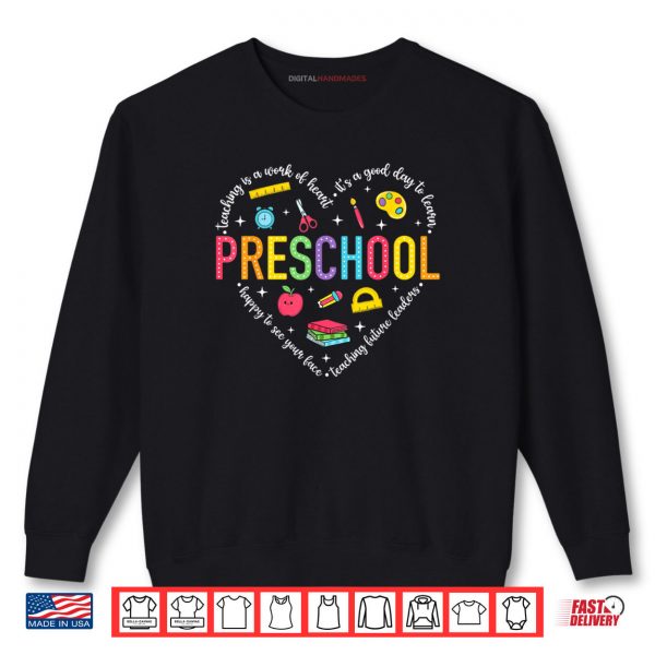 Sweatshirt Preschool Teacher Pre K Heart First Day Of Preschool Kids Shirt digitalhandmades