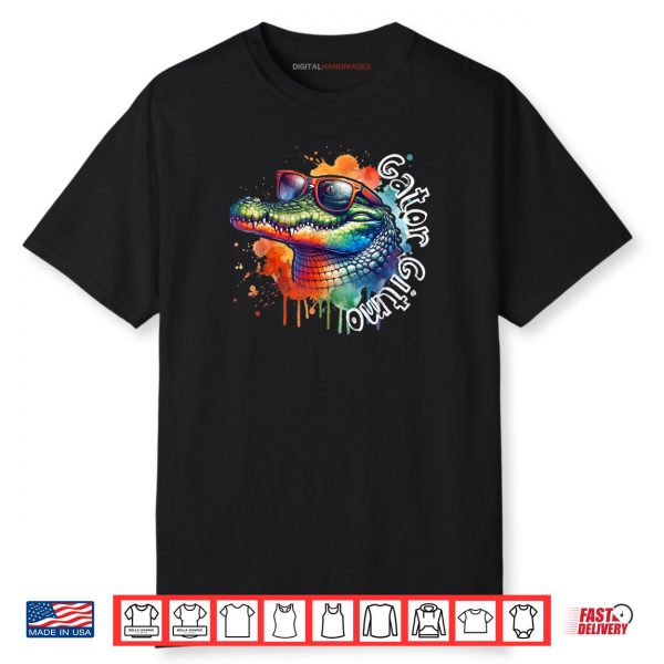 Gator Gitmo Alligator Sunglasses Watercolor Shirt