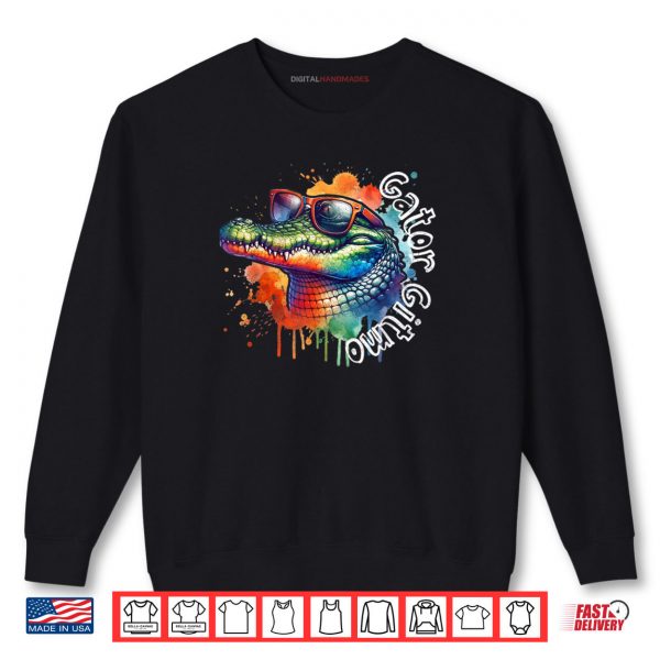 Sweatshirt Gator Gitmo Alligator Sunglasses Watercolor Shirt digitalhandmades