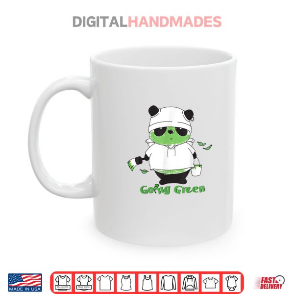 Mug Going Green Panda Shirt digitalhandmades