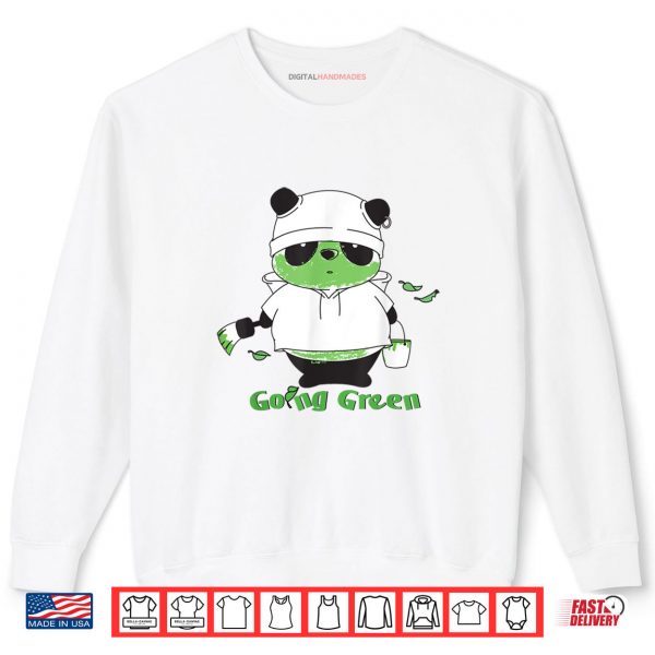 Sweatshirt Going Green Panda Shirt digitalhandmades