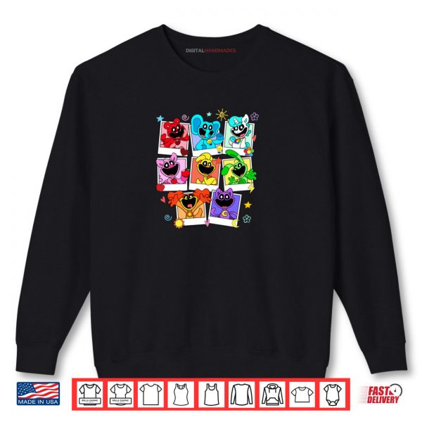 Sweatshirt Poppy Playtime Colorful Polaroid Smiling Critters Group Shot Shirt digitalhandmades