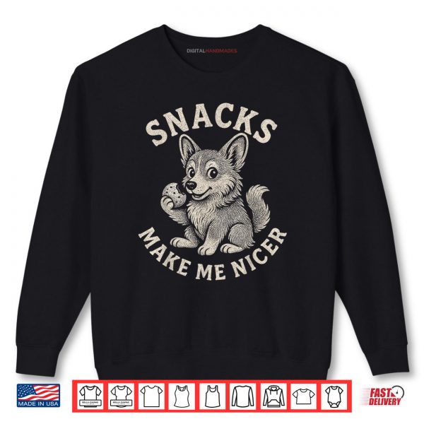 Sweatshirt Funny Corgi Snacks Quote Cookie Humor Cute Puppy Art Shirt digitalhandmades
