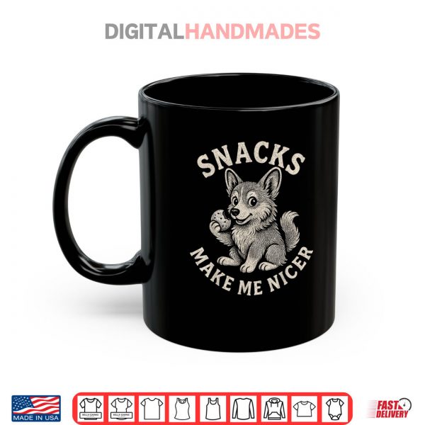 Mug Funny Corgi Snacks Quote Cookie Humor Cute Puppy Art Shirt digitalhandmades