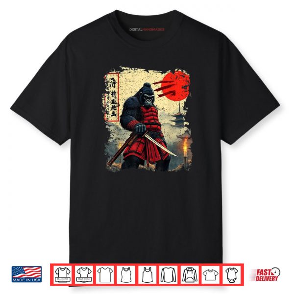 Samurai Bigfoot Japanese Vintage Graphic Ukiyo e Art Funny Shirt