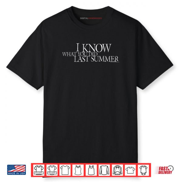 I Know What You Did Last Summer White Movie Logo Horror Shirt