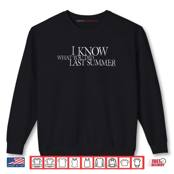 Sweatshirt I Know What You Did Last Summer White Movie Logo Horror Shirt digitalhandmades