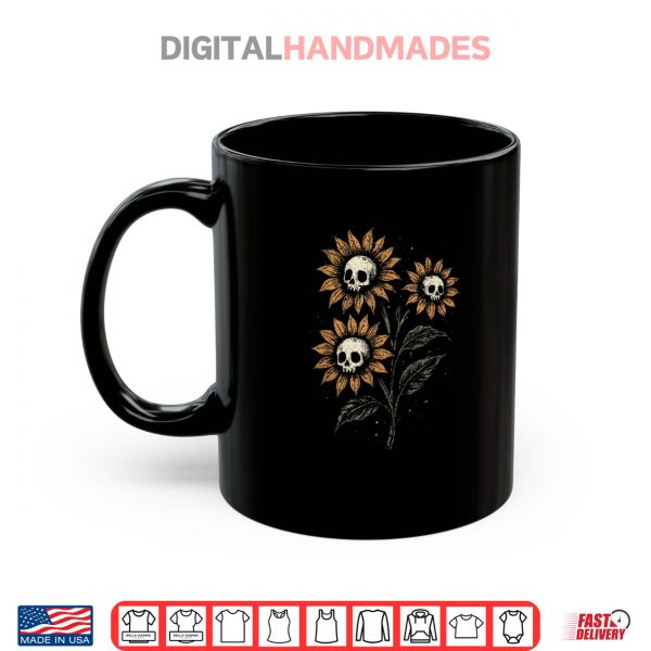 Mug Skull Sunflowers Gothic Goth Creepy Cute Alt Grunge Y2K Shirt digitalhandmades