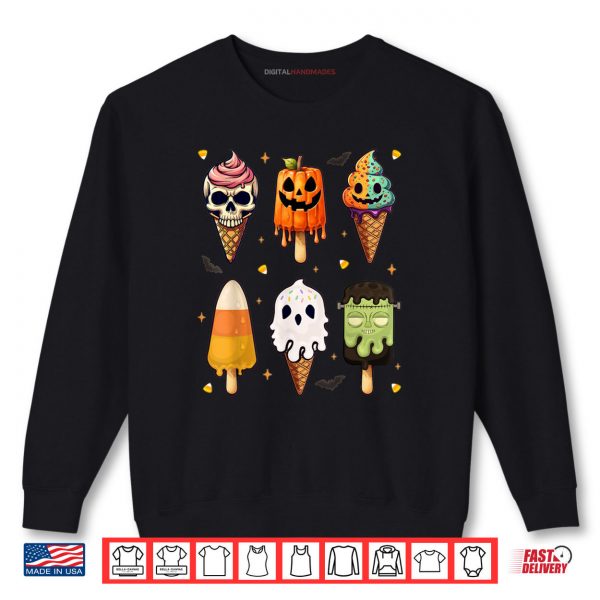 Sweatshirt Horror Movies Summer Popsicle Halloween Ice Cream Summerween Shirt digitalhandmades