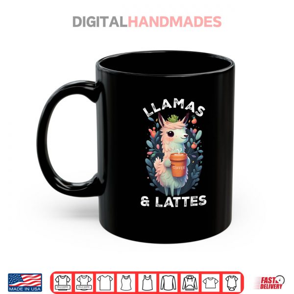 Mug Llamas Lattes Funny Vintage Llama Coffee Lover Floral Shirt digitalhandmades