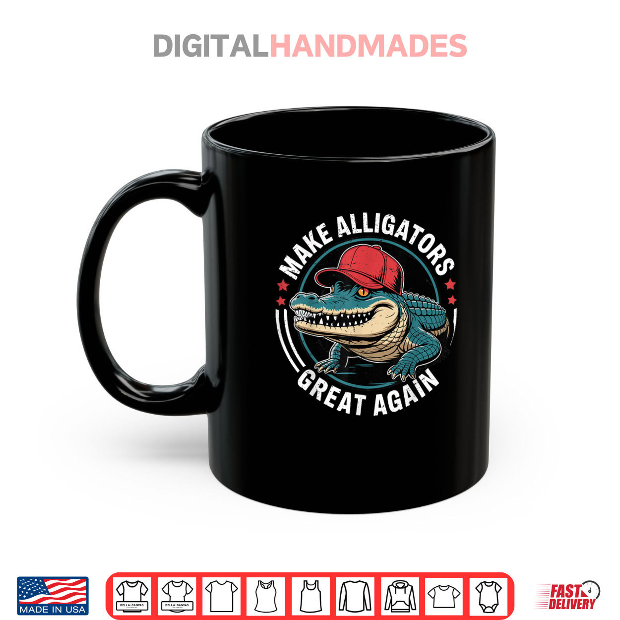 Make Alligators Great Again Funny Alligator Vintage Humor Shirt