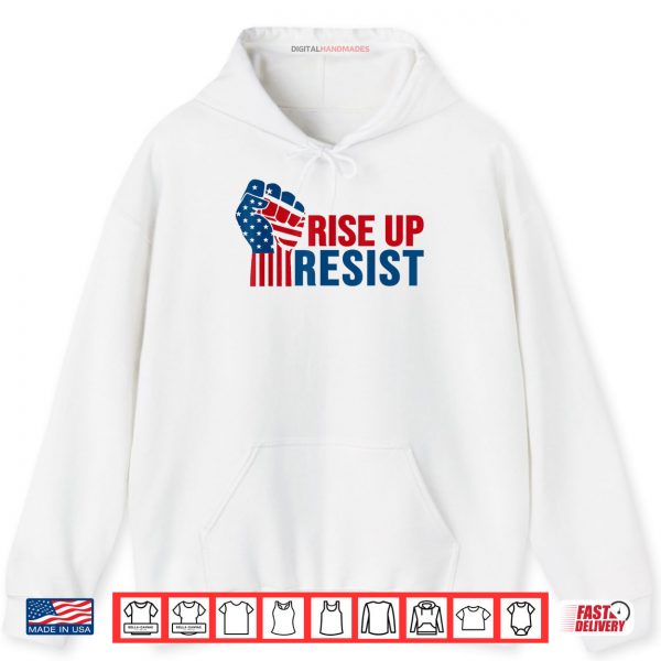 Hoodie Rise Up Resist Patriotic Shirt digitalhandmades