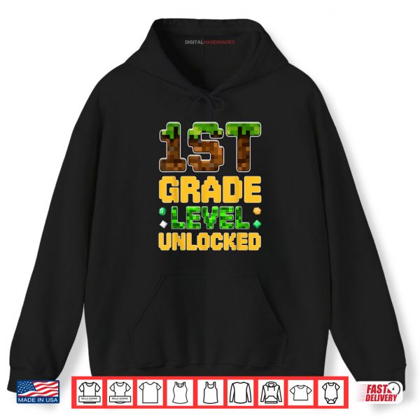 Hoodie Back to School 1st Grade Boys Gamer First Day of First Grade Shirt digitalhandmades