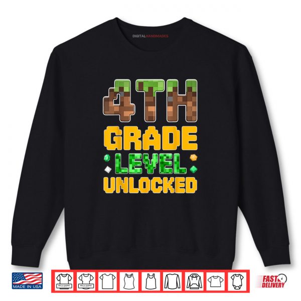 Sweatshirt Back to School 4th Grade Boys Gamer First Day Fourth Grade Shirt digitalhandmades