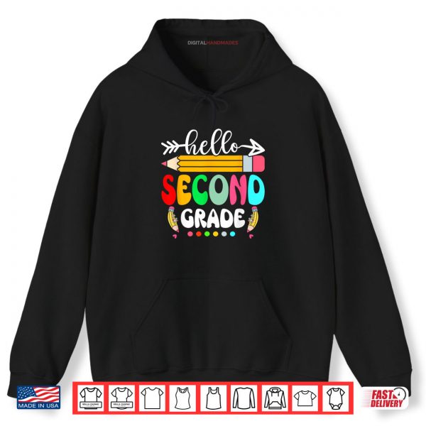 Hoodie Hello Second Grade 2nd Grade Back To School Teacher Student Shirt digitalhandmades
