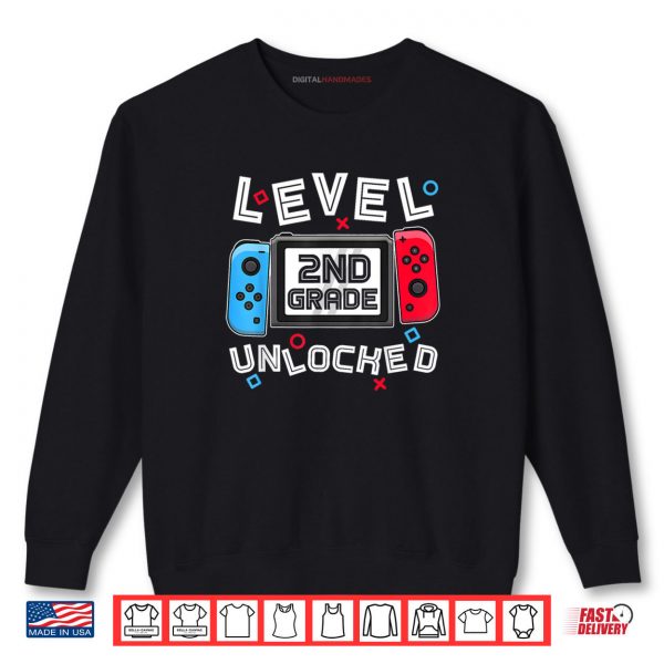 Sweatshirt Level 2nd Grade Unlocked Back To School First Day Shirt digitalhandmades